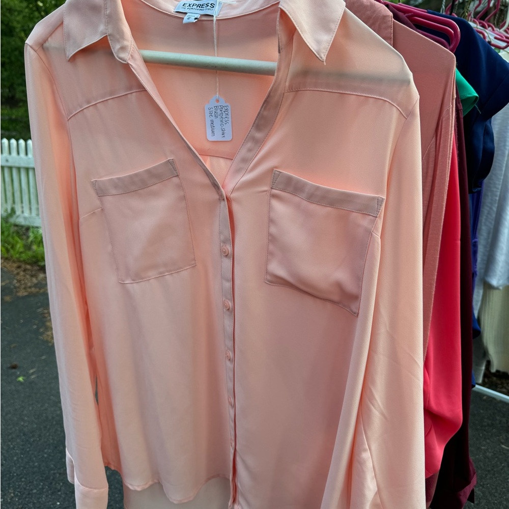 Express Blush Pink Portofino Shirt